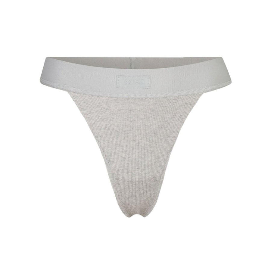 

Стринги SKIMS Cotton Rib, цвет Light Heather Grey
