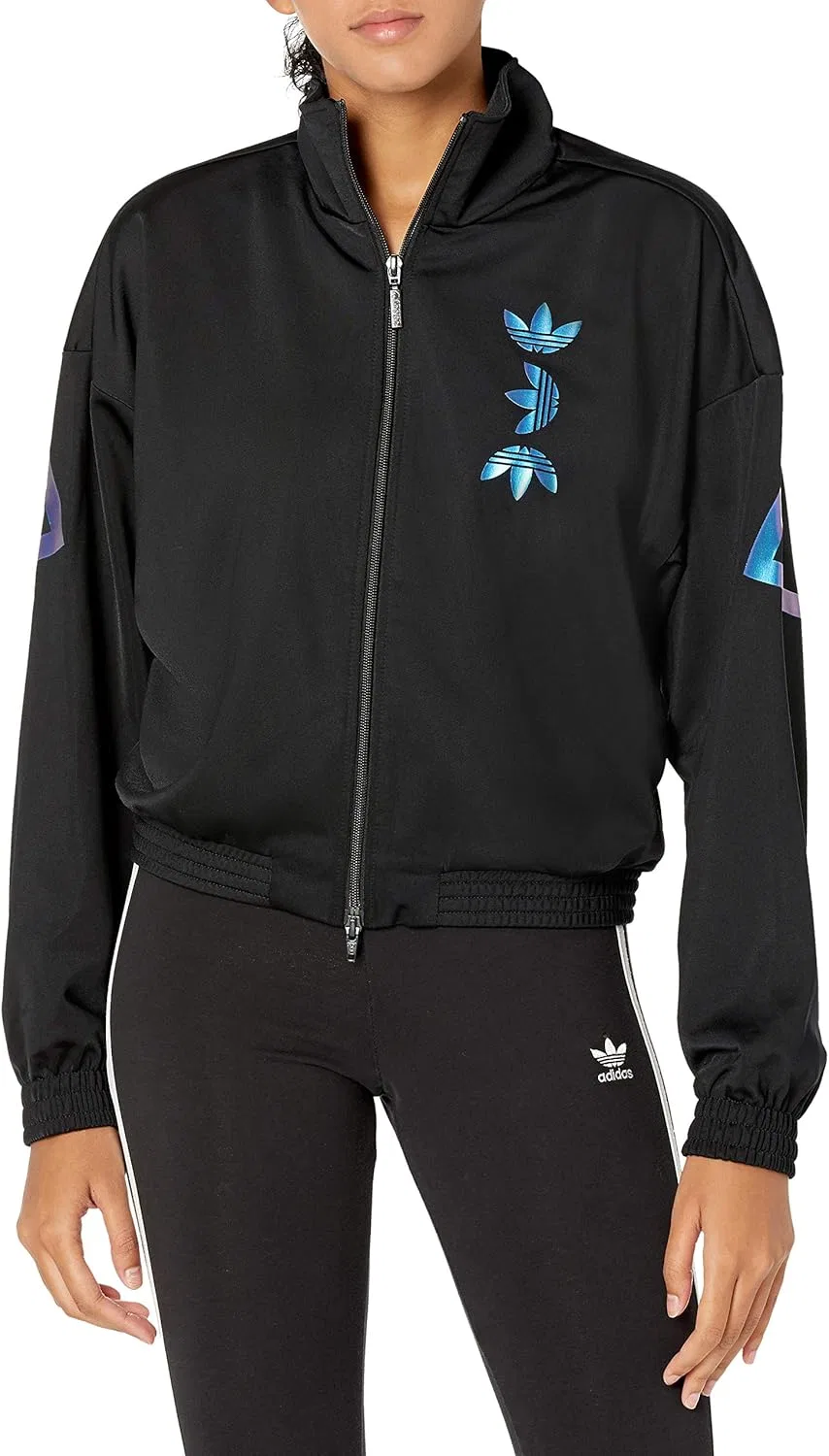 Толстовка с полной застёжкой-молнией, adidas Originals, чёрный/Team Royal Blue