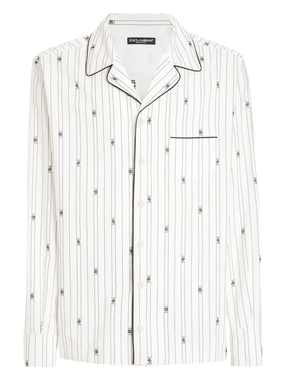 

Полосатая рубашка Vanity с логотипом DOLCE & GABBANA, белый