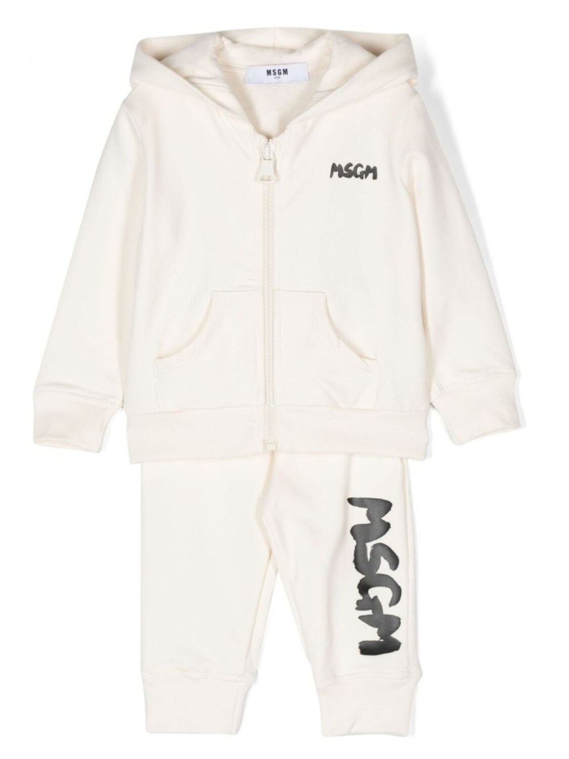 

MSGM Kids спортивный костюм с логотипом, нейтральный цвет