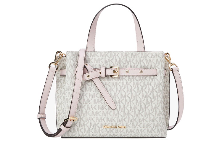 

MICHAEL KORS Сумка через плечо MK Emilia из искусственной кожи, женская, небольшого размера, ванильно-бело-розового цвета