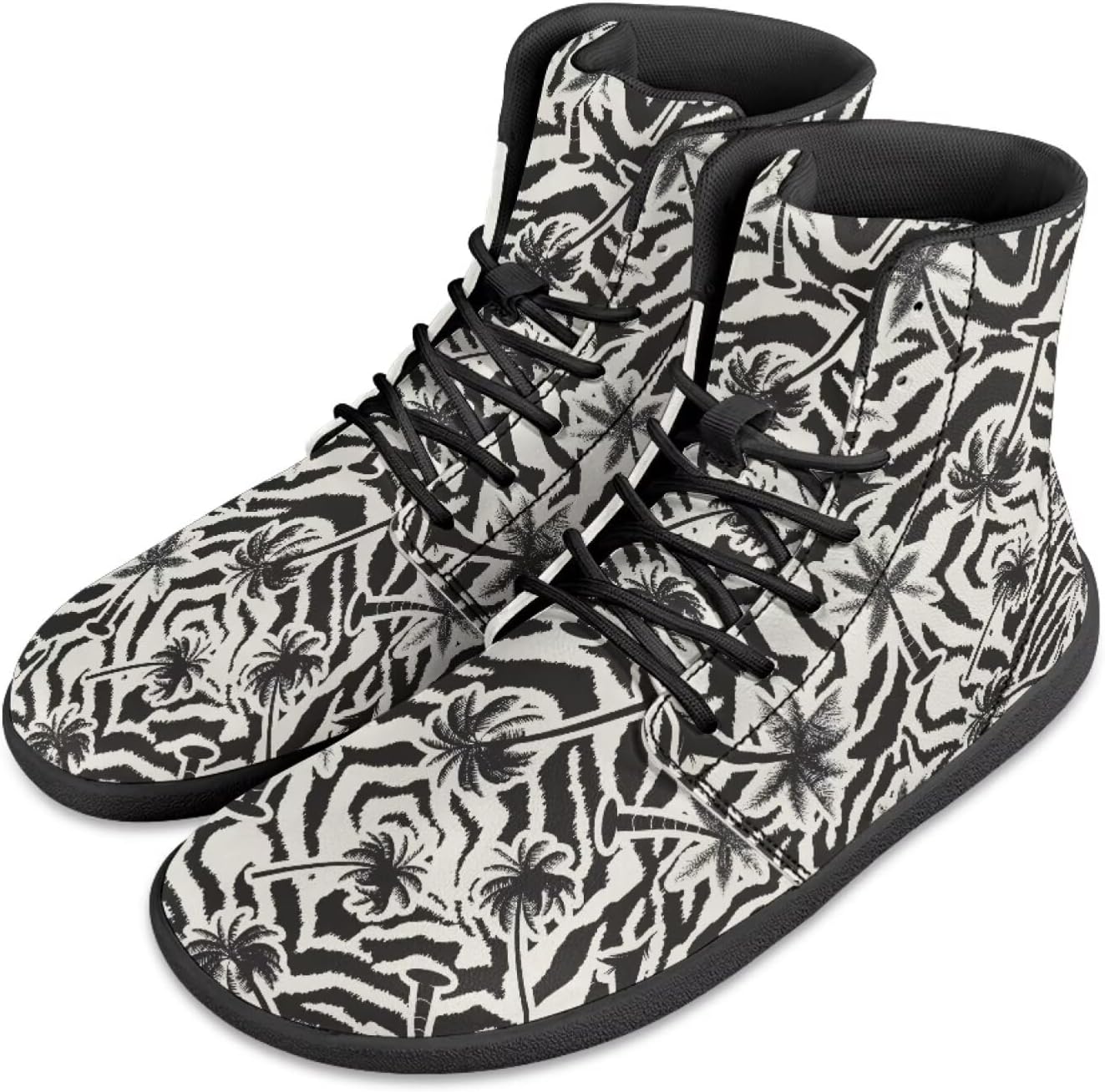 

Женские кроссовки Binienty Barefoot Shoes, Zebra Print Palm Tree