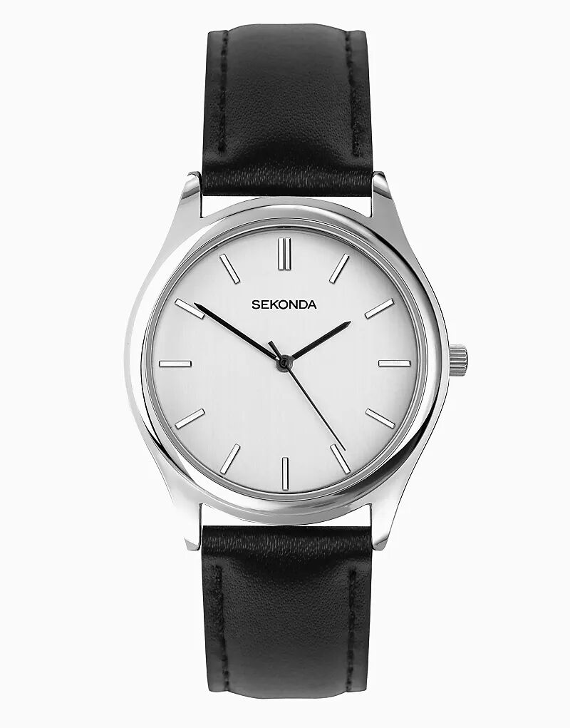 

Часы Sekonda Sekonda Evans 38 мм круглые серебряные в черном цвете