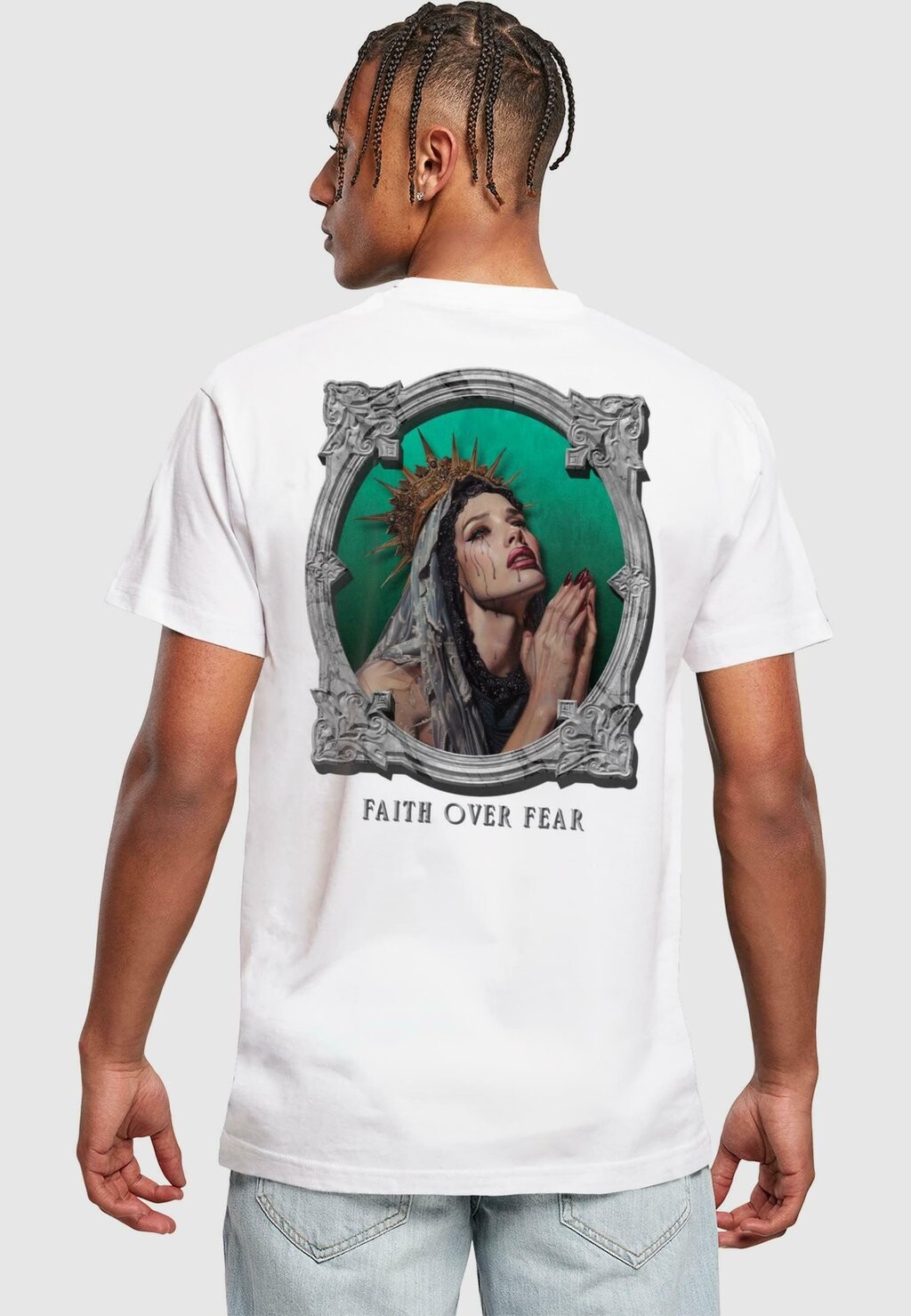 

Футболка с принтом FAITH OVER FEAR TEE Mister Tee, белый