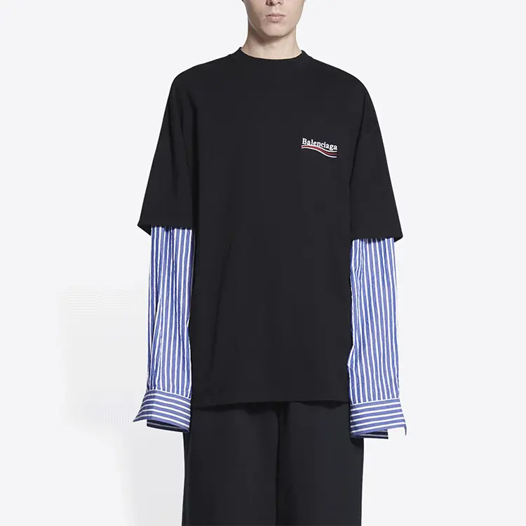 Футболка мужская Balenciaga Political Campaign, черный / синий — фото 4