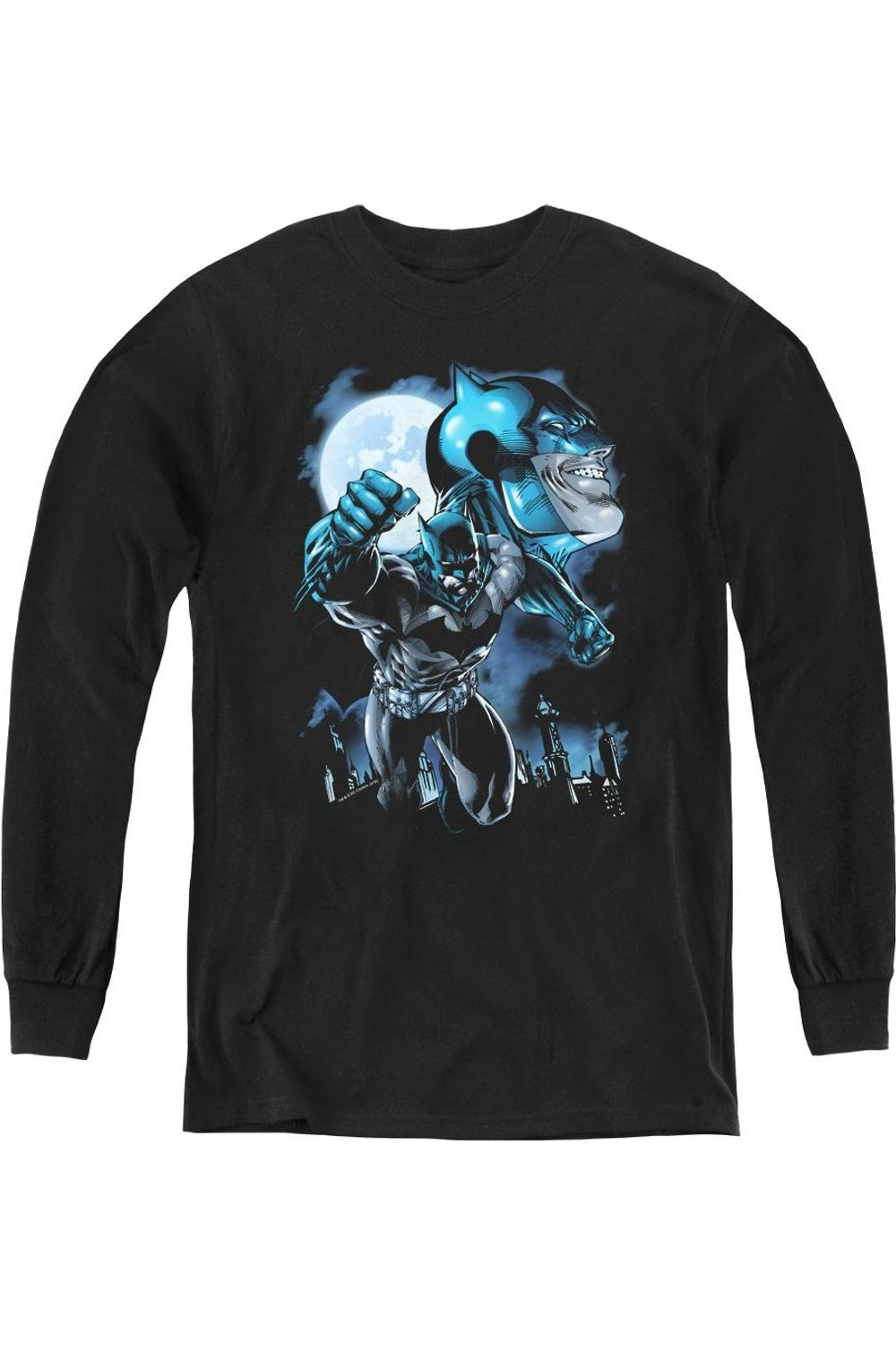 

Футболка с длинным рукавом Batman Moonlight Bat для детей Gildan, черный