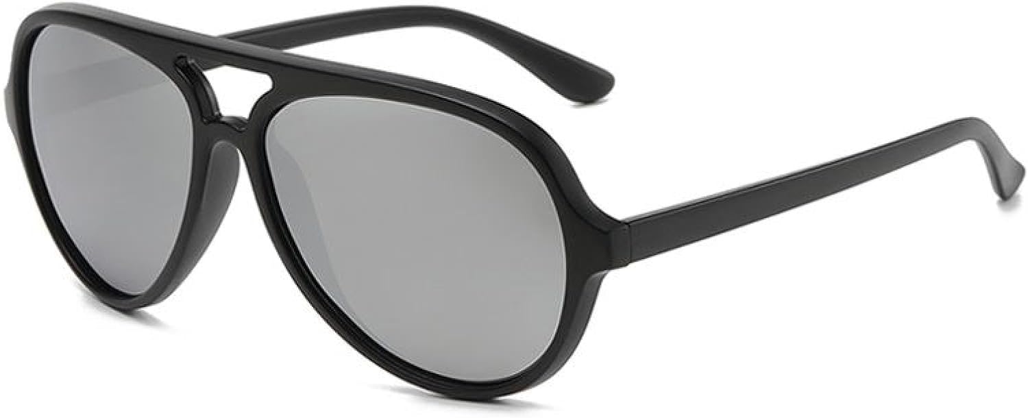 

Классические солнцезащитные очки в стиле ретро, ​​маленькие солнцезащитные очки для мужчин и женщин, модные очки с защитой от УФ-излучения 400 для вождения TKKTLLT, Black Silver