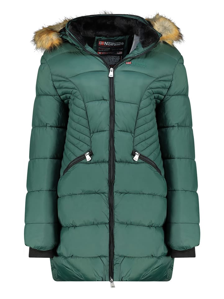 

Стеганое пальто Geographical Norway Steppmantel, зеленый