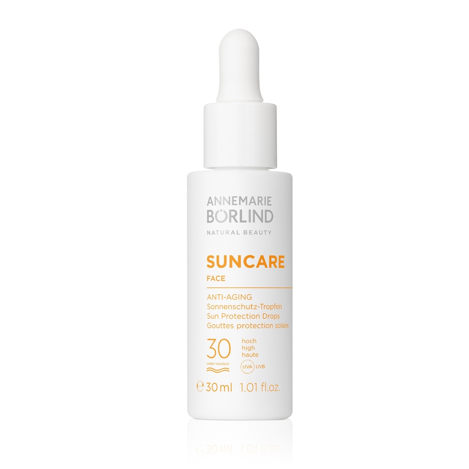 

Солнцезащитный крем suncare faceanti-aging sun protection drops lsf 30 Annemarie Boerlind, объем 30 мл