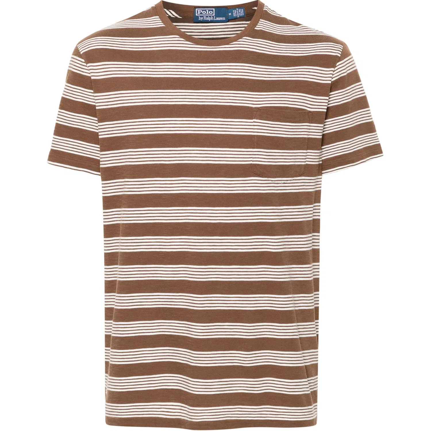 Футболка из хлопка в полоску Polo Ralph Lauren, Brown