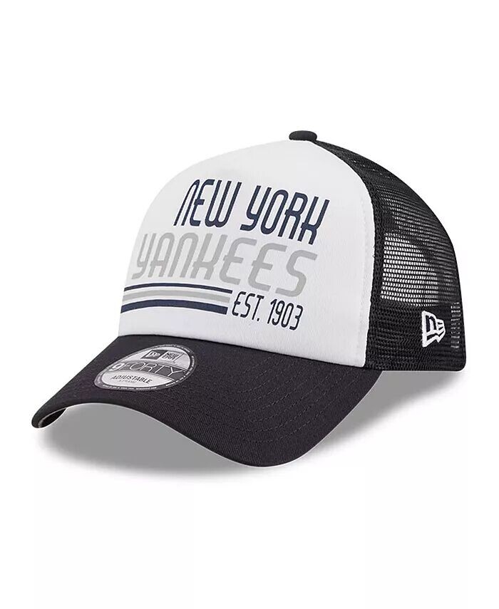 

Мужская белая/темно-синяя регулируемая кепка New York Yankees с А-образной рамой Trucker 9Forty New Era, белый