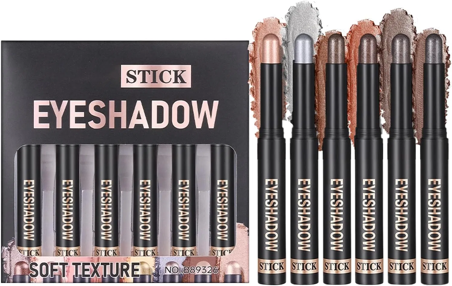 Набор теней для век Cream Eyeshadow Stick, 6 шт., водостойкие, матовые и перламутровые