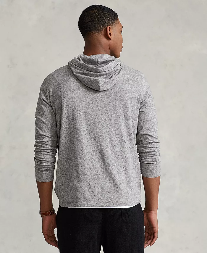 Мужская футболка с капюшоном из джерси Polo Ralph Lauren, серый — фото 4
