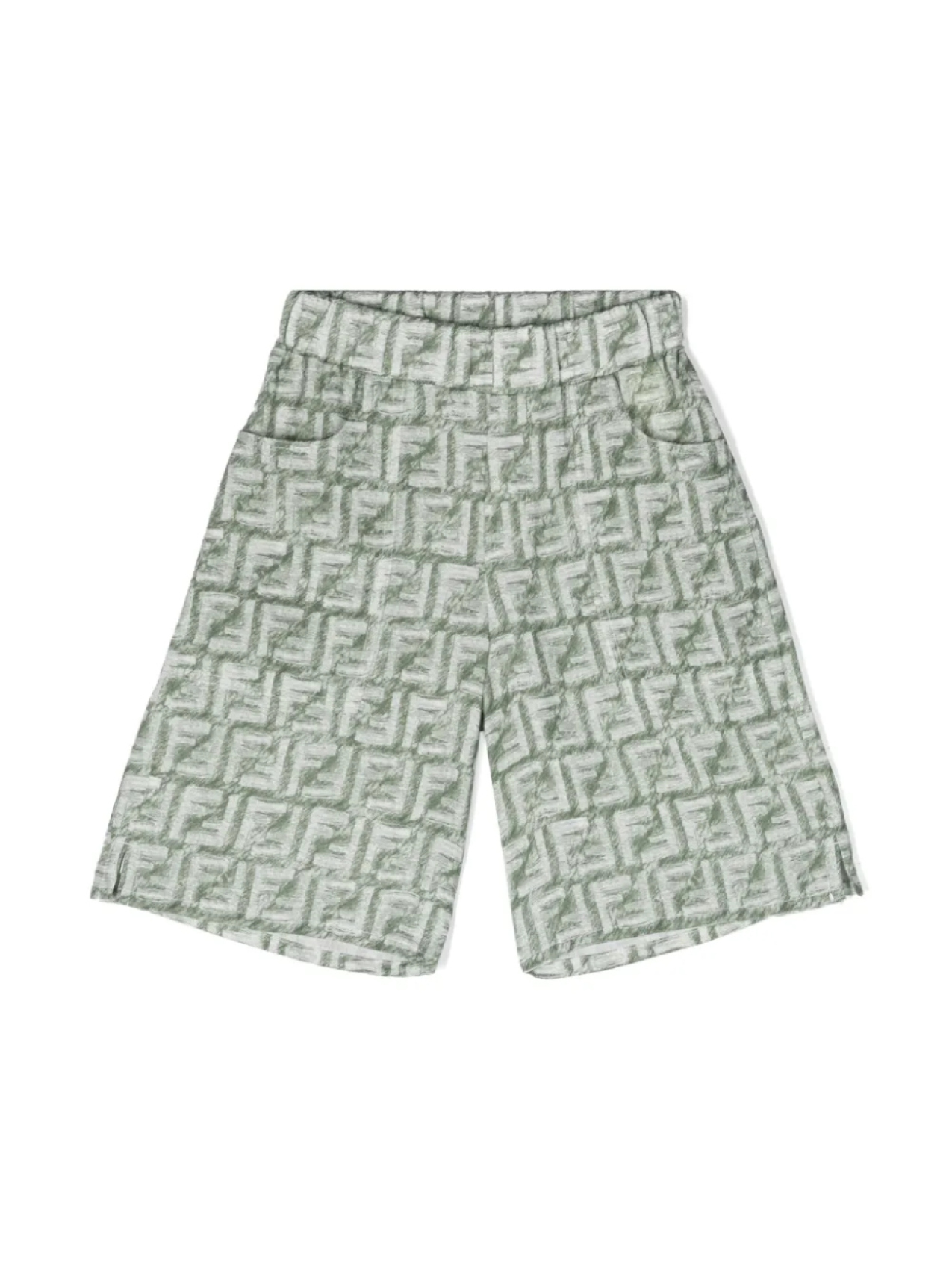 

Шорты с логотипом FF Fendi Kids, зеленый
