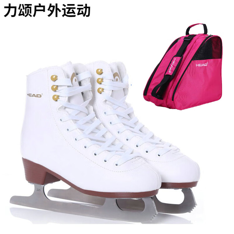 

HEAD Коньки HanshuF200 утепленные с плюшевым принтом для детей и взрослых, фигурные, роликовые, хоккейные, F200+розовая сумка, размер 31