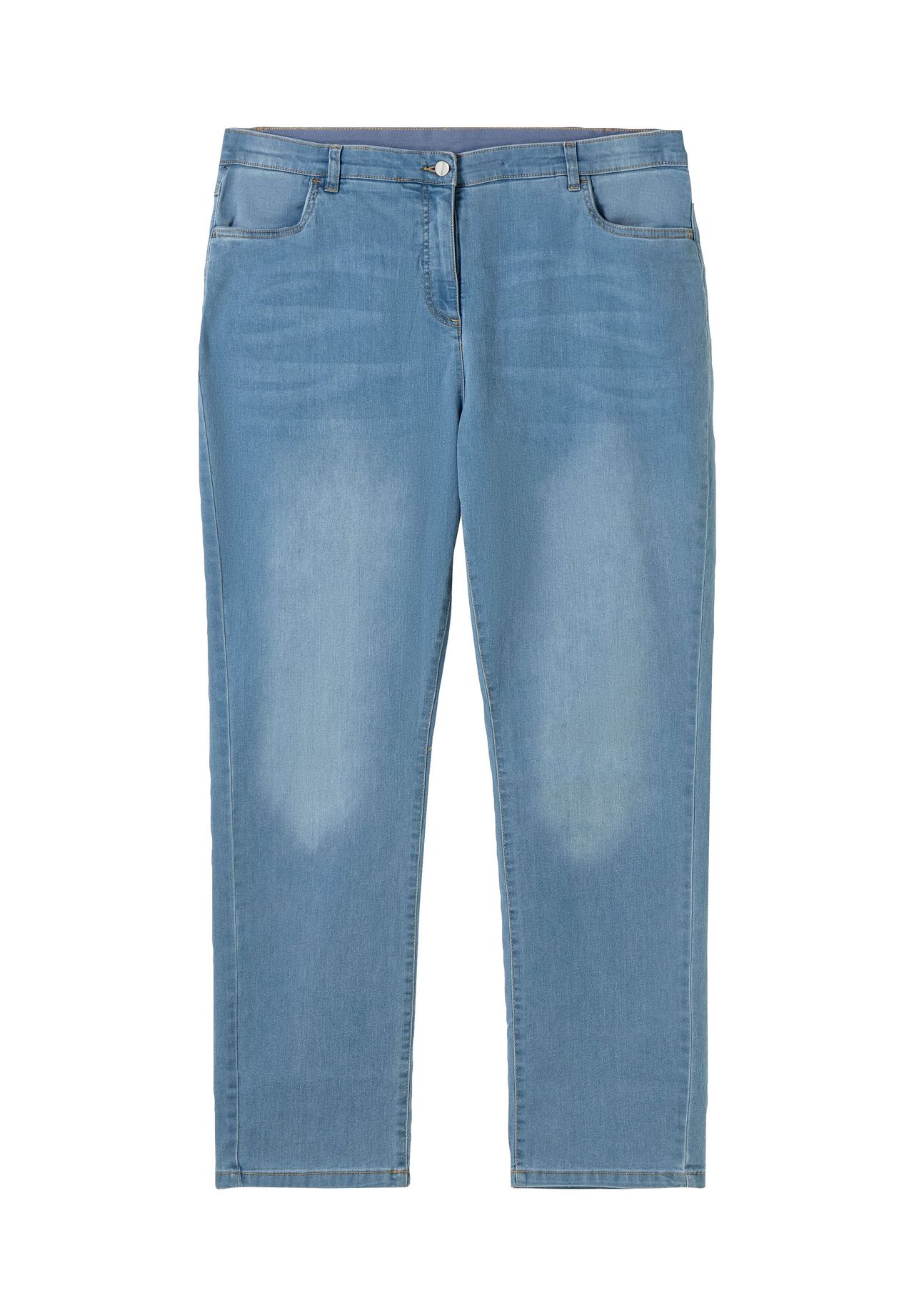 

Прямые джинсы с эластичным поясом с завышенной талией Sheego, цвет Blue Denim