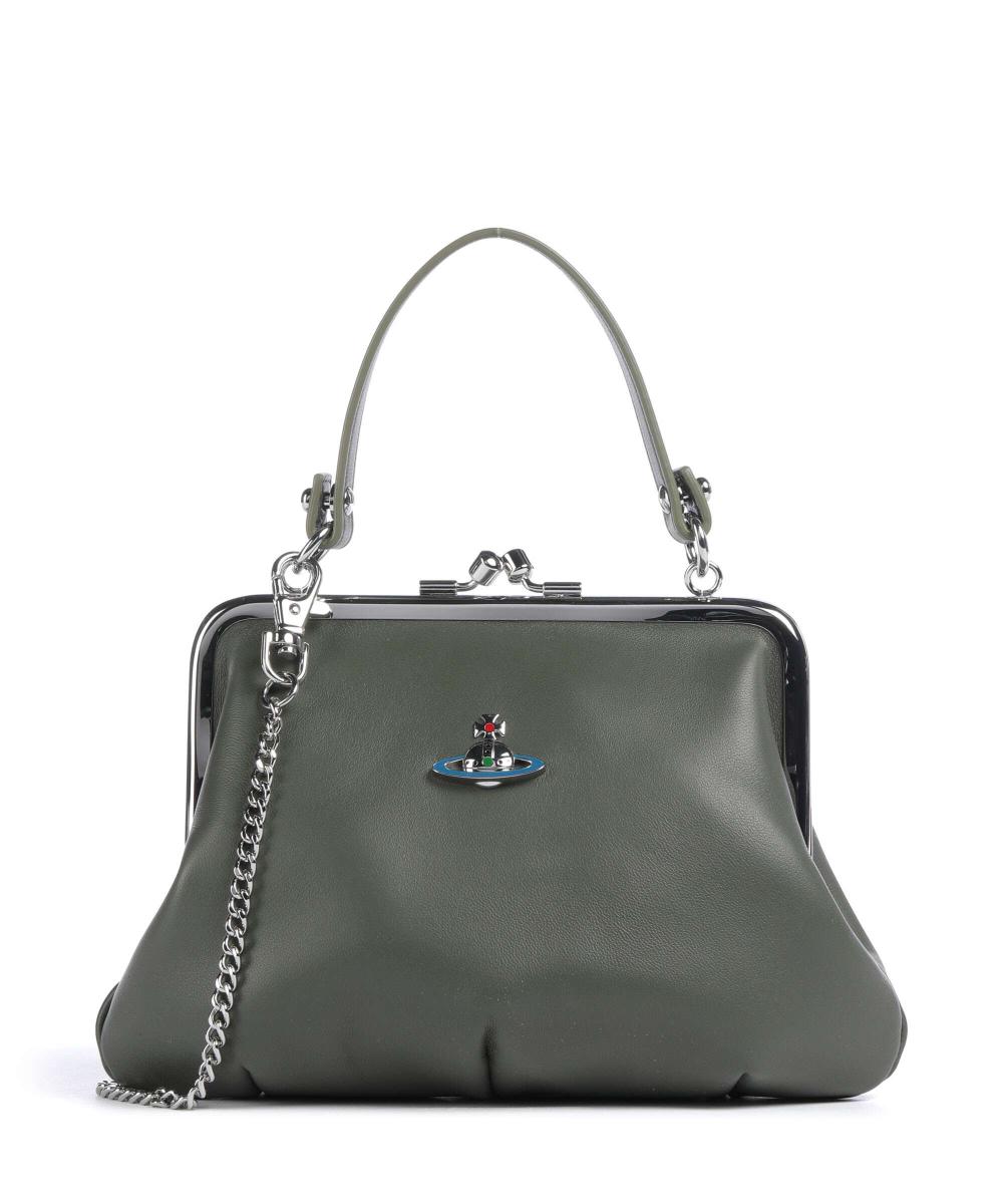 

Сумка на плечо из кожи наппа Granny из овчины Vivienne Westwood, хаки