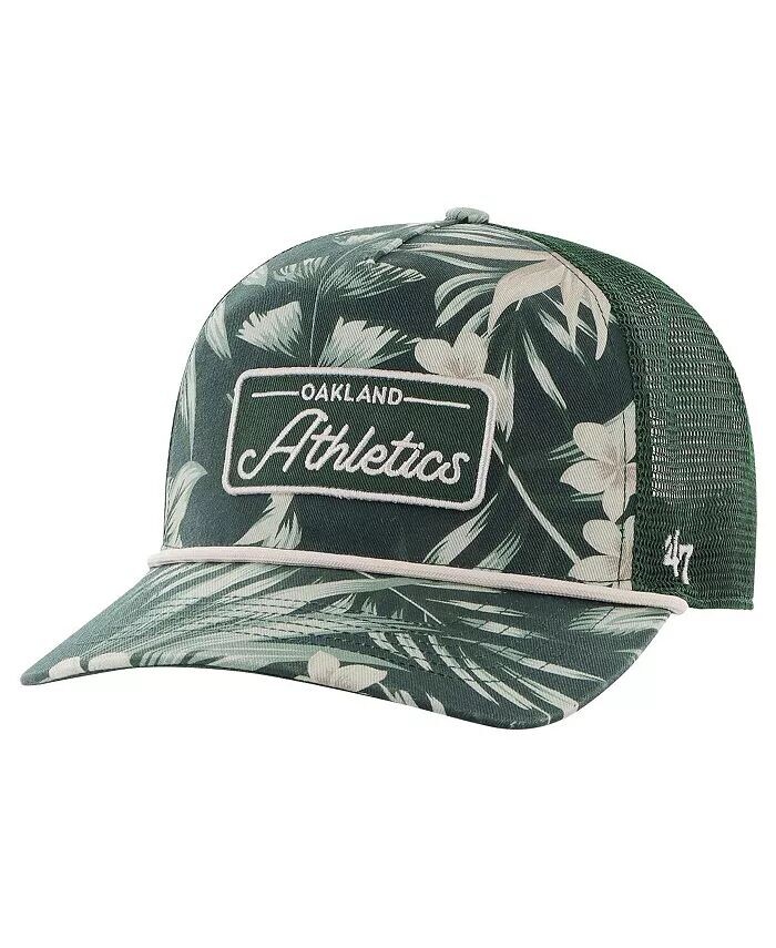 

Мужская зеленая регулируемая кепка Oakland Athletics Tropicalia Trucker Hitch '47 Brand, зеленый