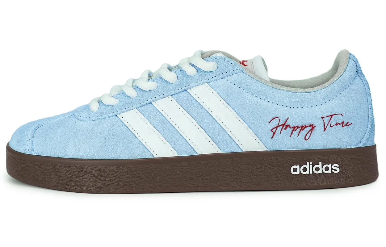 Adidas Vl Court Classic Slip Resistant легкие низкие немецкие армейские кроссовки Unisex Pure Blue