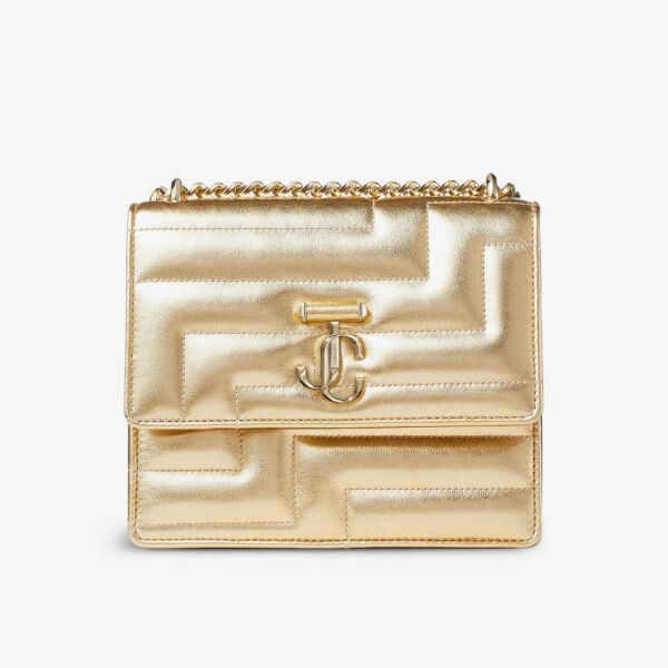 

Кожаная сумка на плечо Avenue Quad Jimmy Choo, желтый