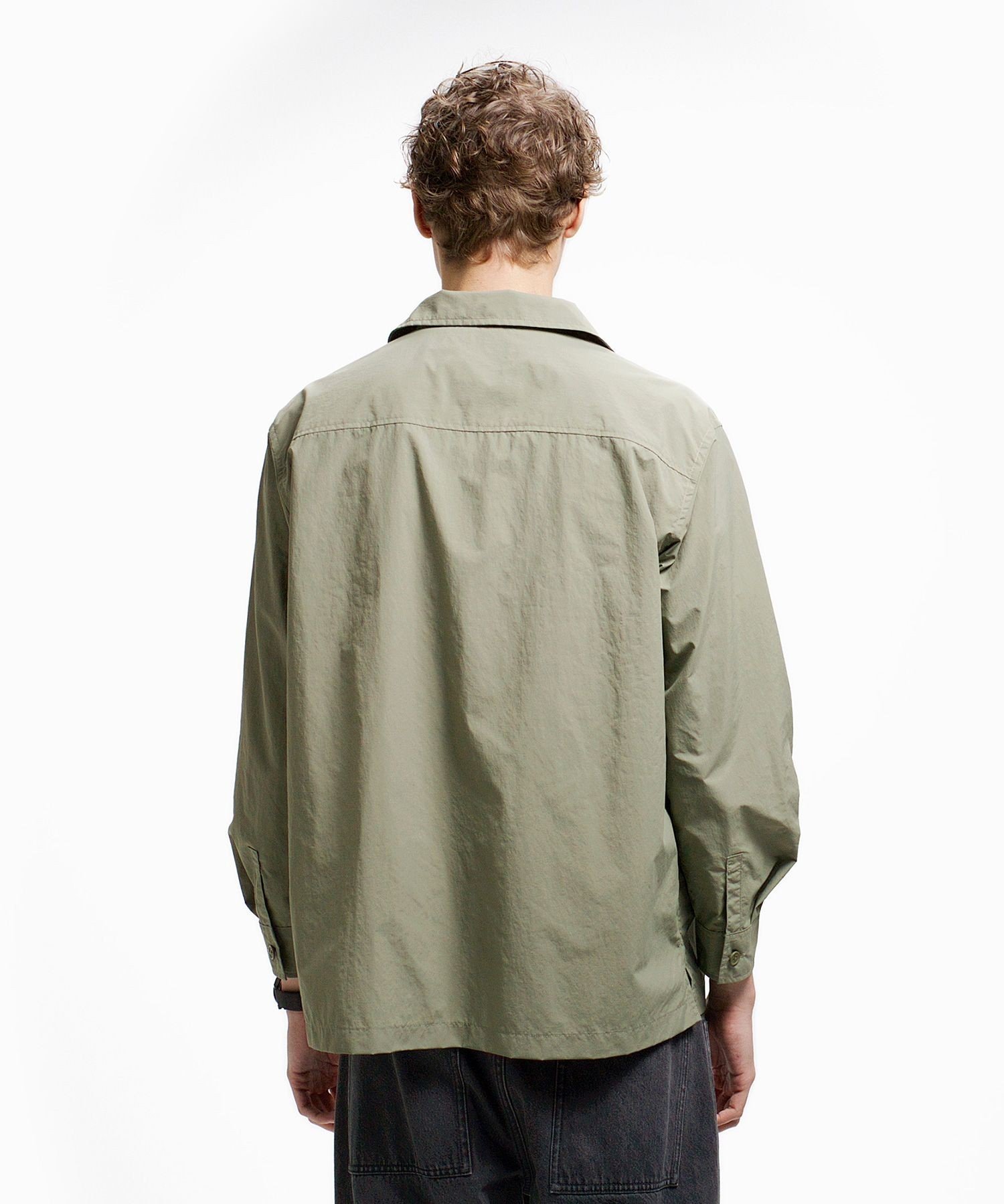 Рубашка-куртка Lacoste из нейлона рипстоп, мужская, Moss зеленый — фото 3