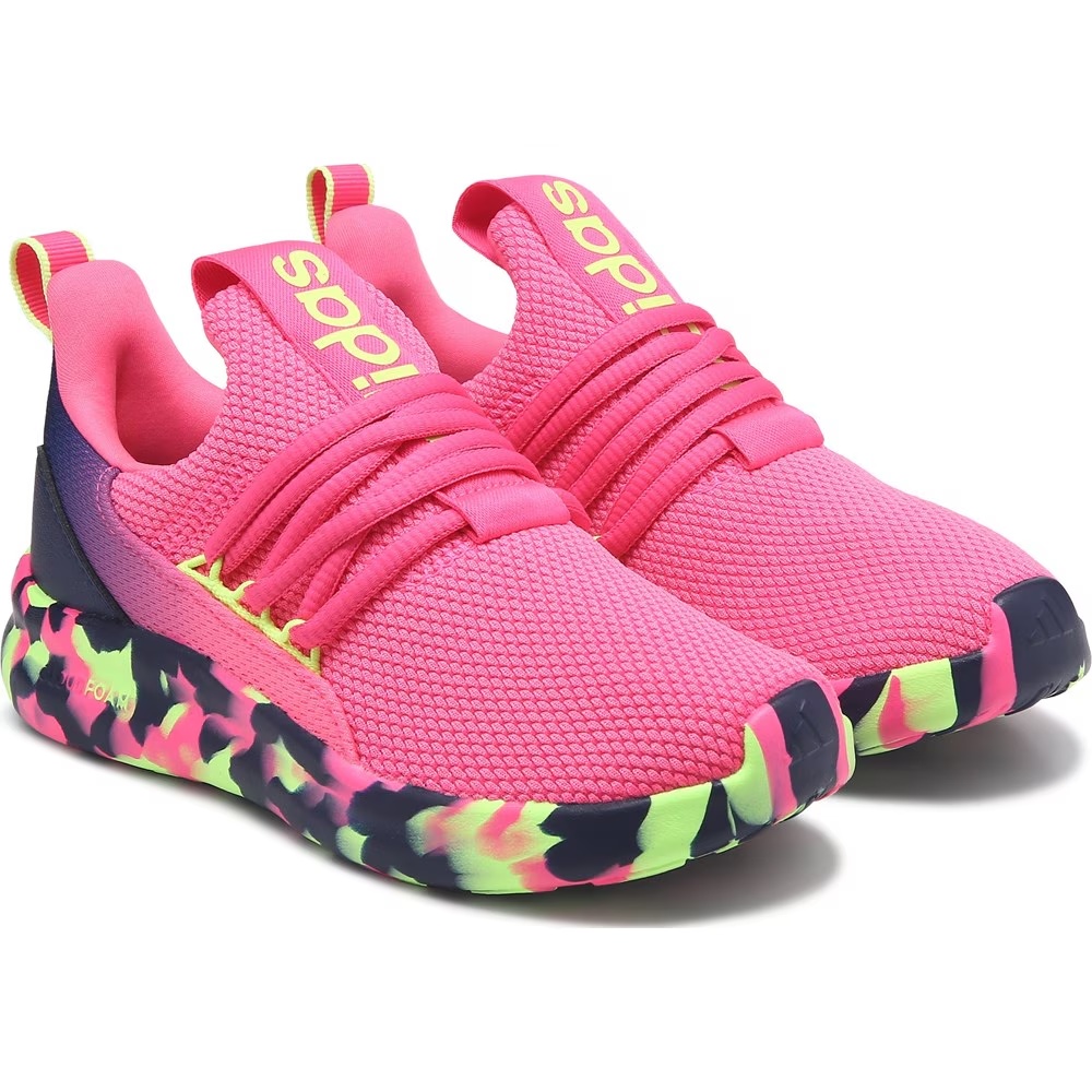 

Детская обувь без шнурков Adidas lite racer adapt 7.0 для маленьких и больших детей, розовый/желтый