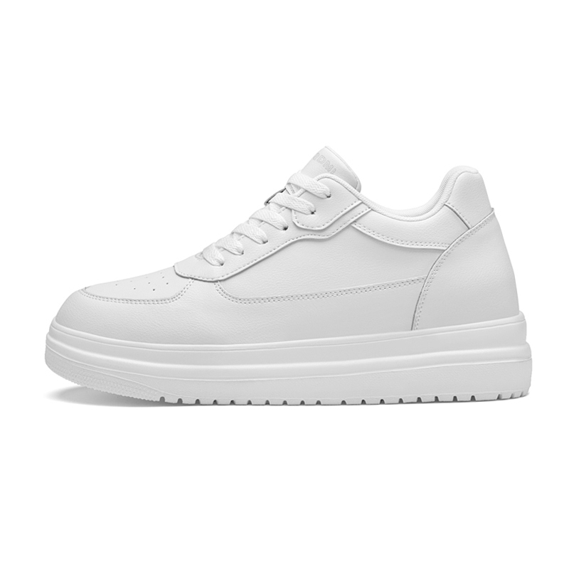 

Qiandongmeili Низкие скейтерские кроссовки унисекс белые, высота 8 см, цвет White, Height: 8cm