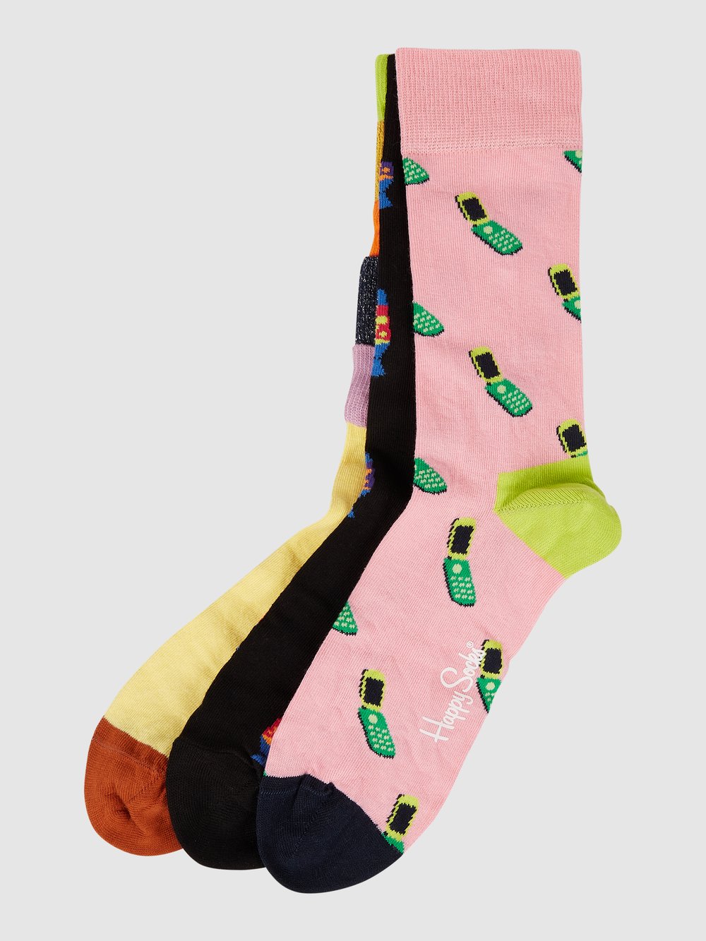 

Носки в упаковке по 3 шт Happy Socks, розовый