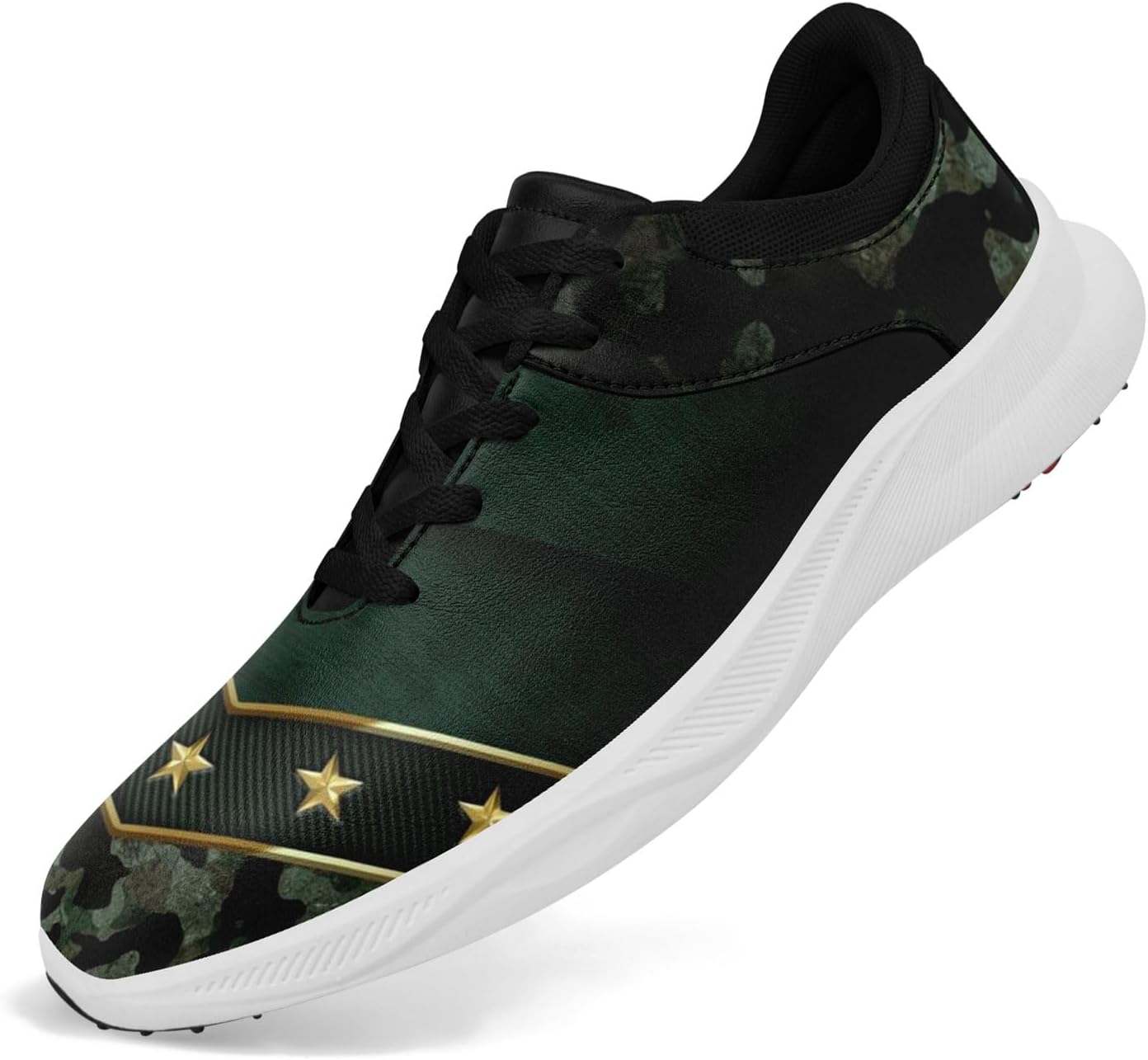 

Мужские гольф-кроссовки, легкие, с камуфляжным дизайном, нескользящие, дышащие спортивные кроссовки для ходьбы Onegam, черный/зеленый