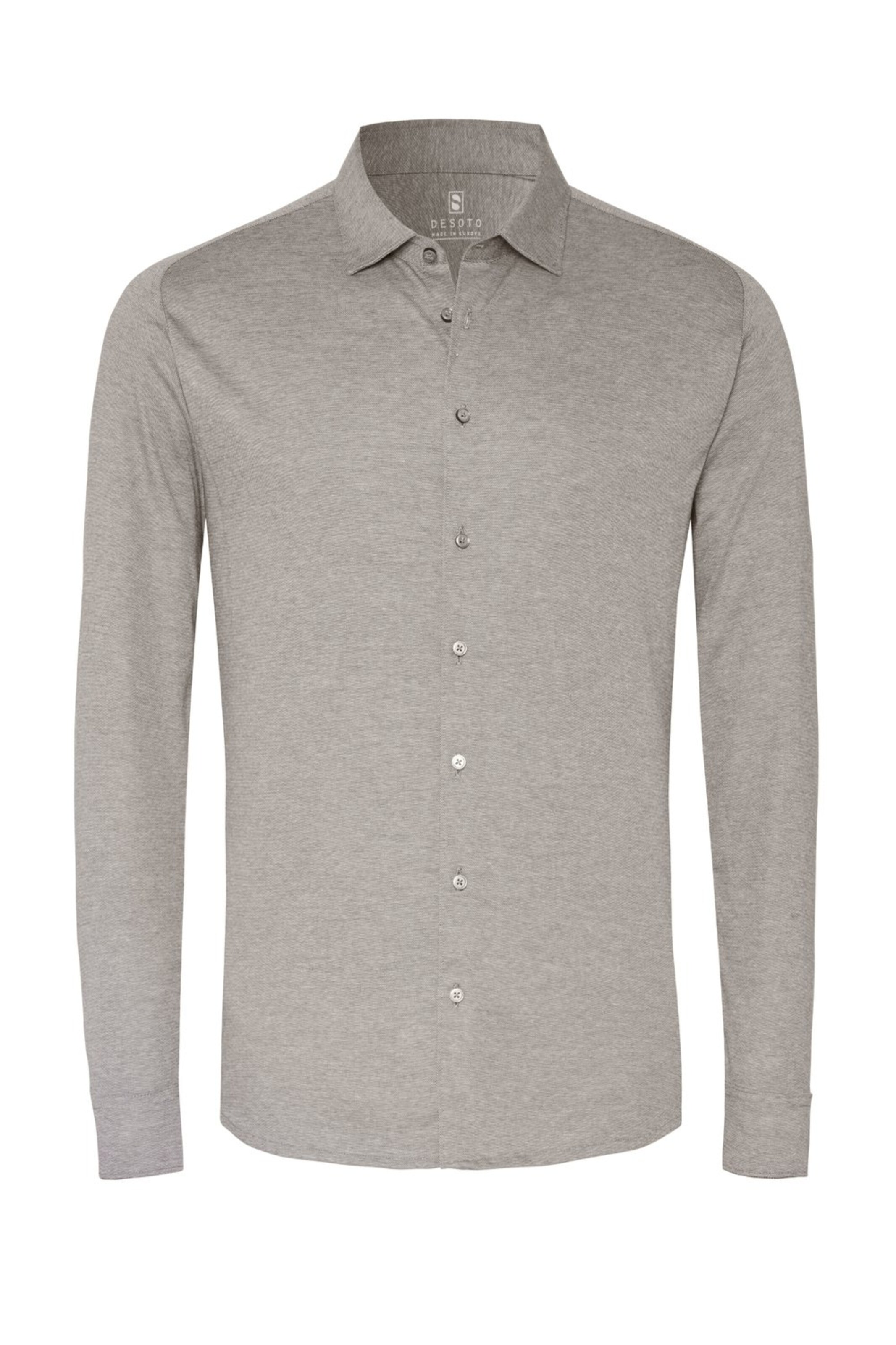

DESOTO Рубашка для делового стиля slim fit в светло-сером цвете