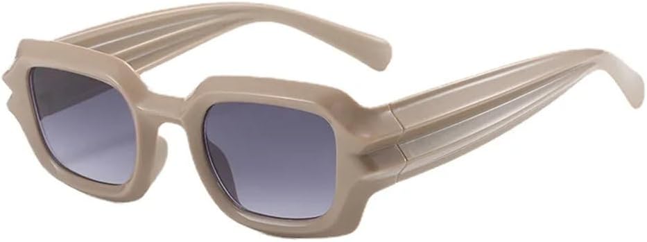 

Женские солнцезащитные очки LVTFCO, маленькие прямоугольные, модные солнцезащитные очки для мужчин, с рифлеными дужками, в стиле хип-хоп, с защитой от ультрафиолета UV400, C3