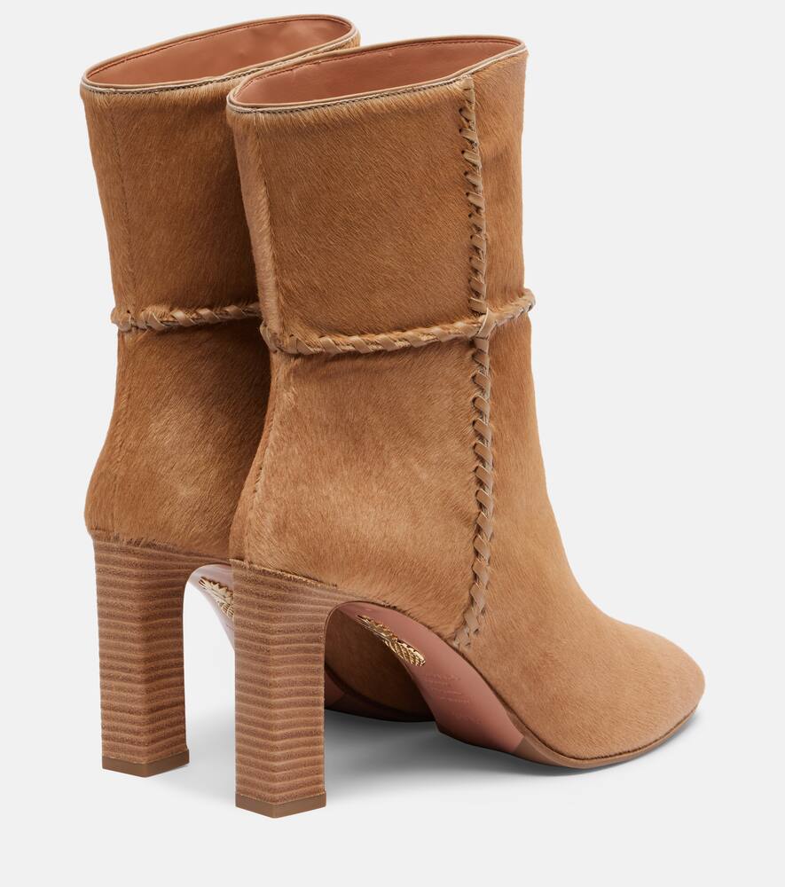 Ботфорты Indy 85 из телячьей кожи Aquazzura, Camel — фото 2