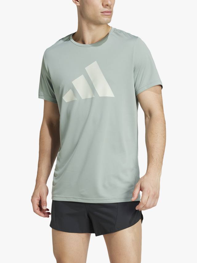 

Футболка run it adidas, цвет Silver Green