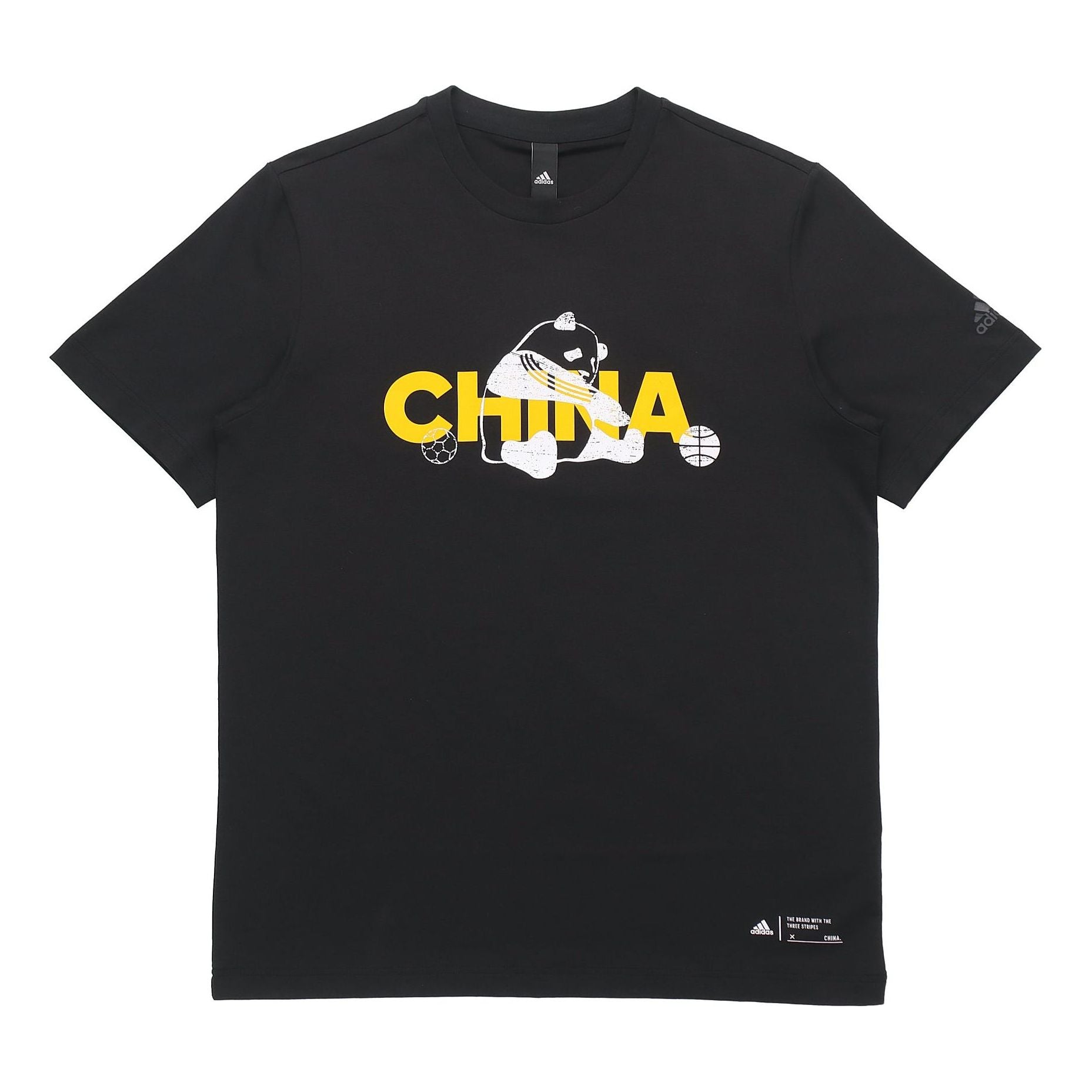 

Футболка adidas China Tee M 2 Printed Crew Neck Short-sleeved Black GP1856, черный