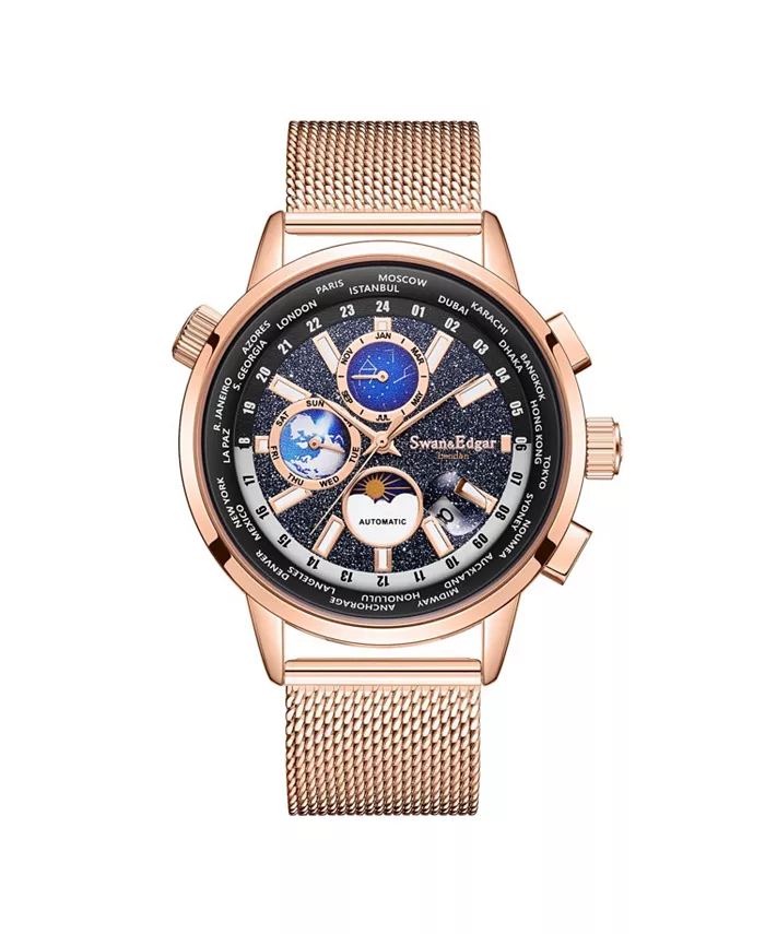 

Часы SE1945 Swan & Edgar Hand Assembled Welkin Automatic Rose Black Swan and Edgar, черный