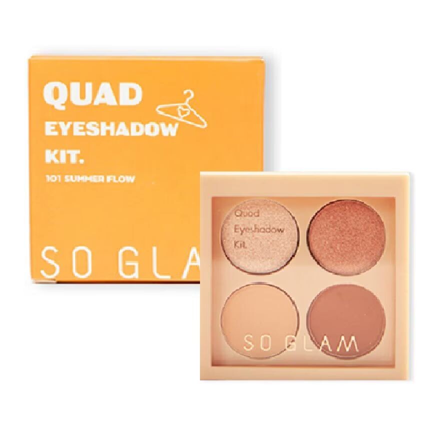 

So Glam Набор теней для век Quad, 8 г. 101 Летний поток, Summer Flow