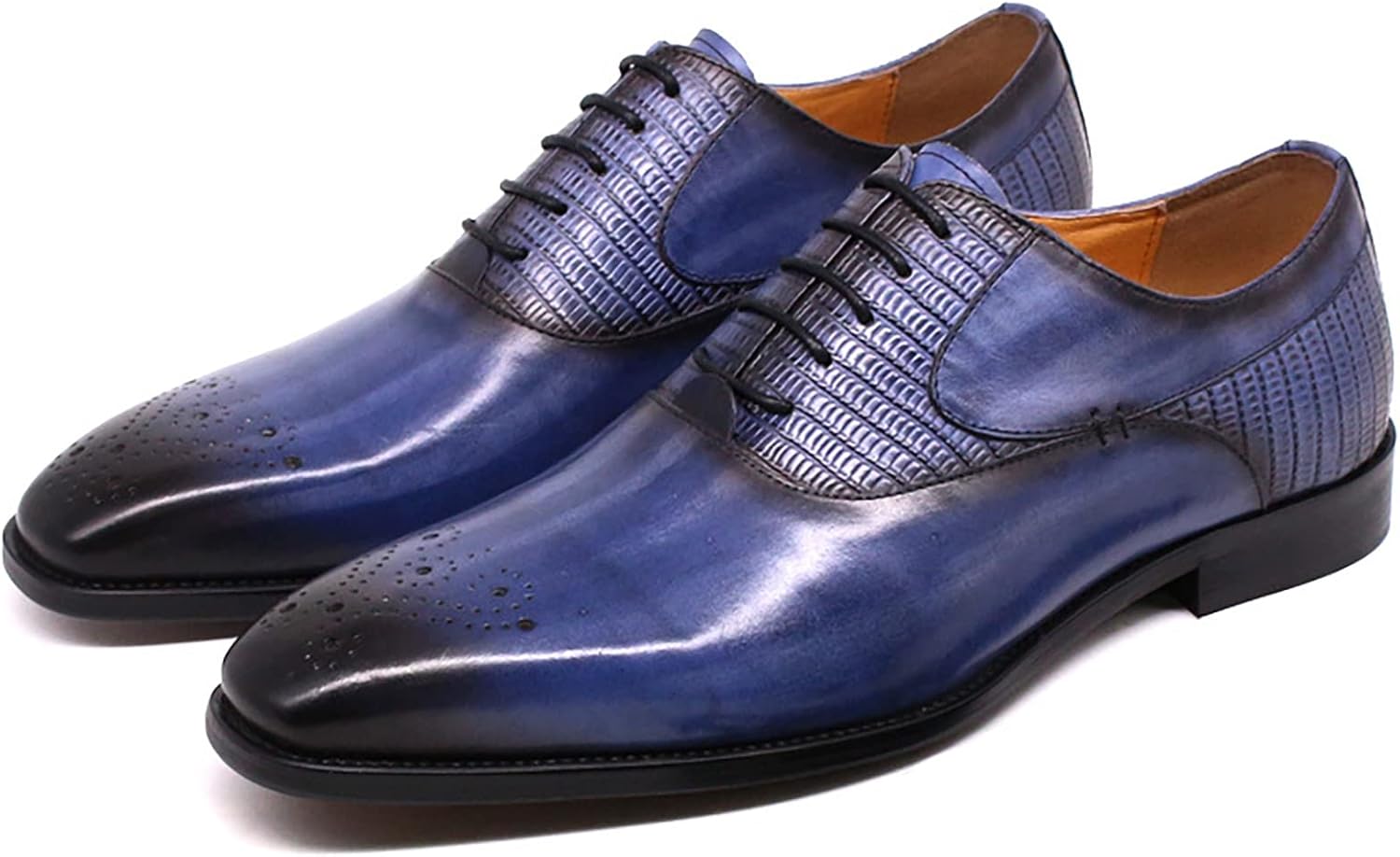 

Мужские деловые туфли из коровьей кожи, броги Вингтип, дерби, свадебные оксфорды на шнуровке, заостренный носок, черные-38 Generic