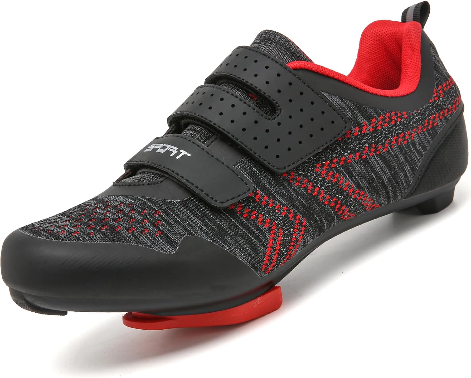 

Велосипедные туфли унисекс, совместимые с велотренажерами Peloton для езды по шоссе и велотренажерам, с шипами Delta, для езды на велосипеде на открытом воздухе Ultiant, красный