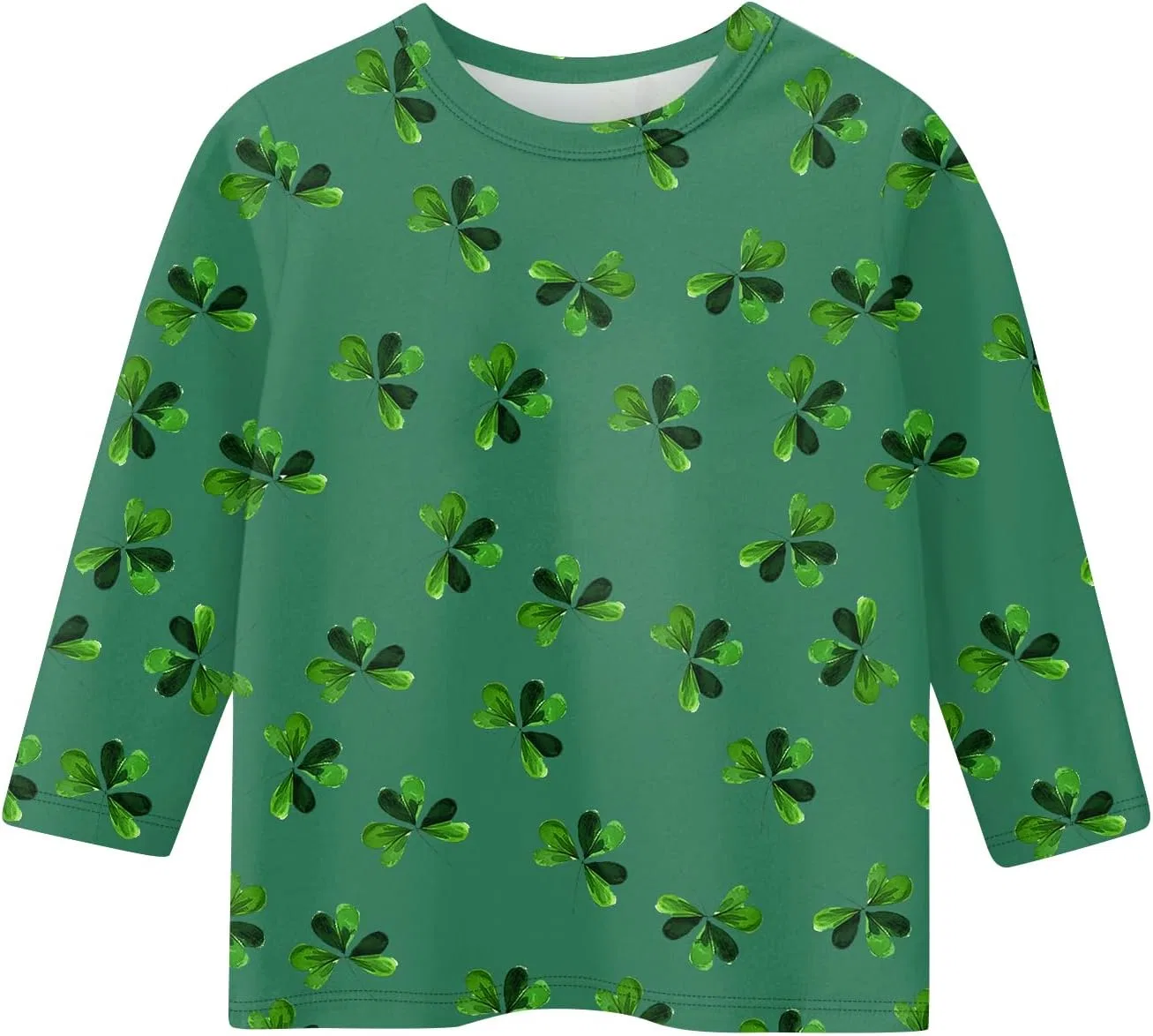 Футболка с принтом St. Patrick's Day, 3/4 рукав, бренд Generic, 2-army Green — фото 3