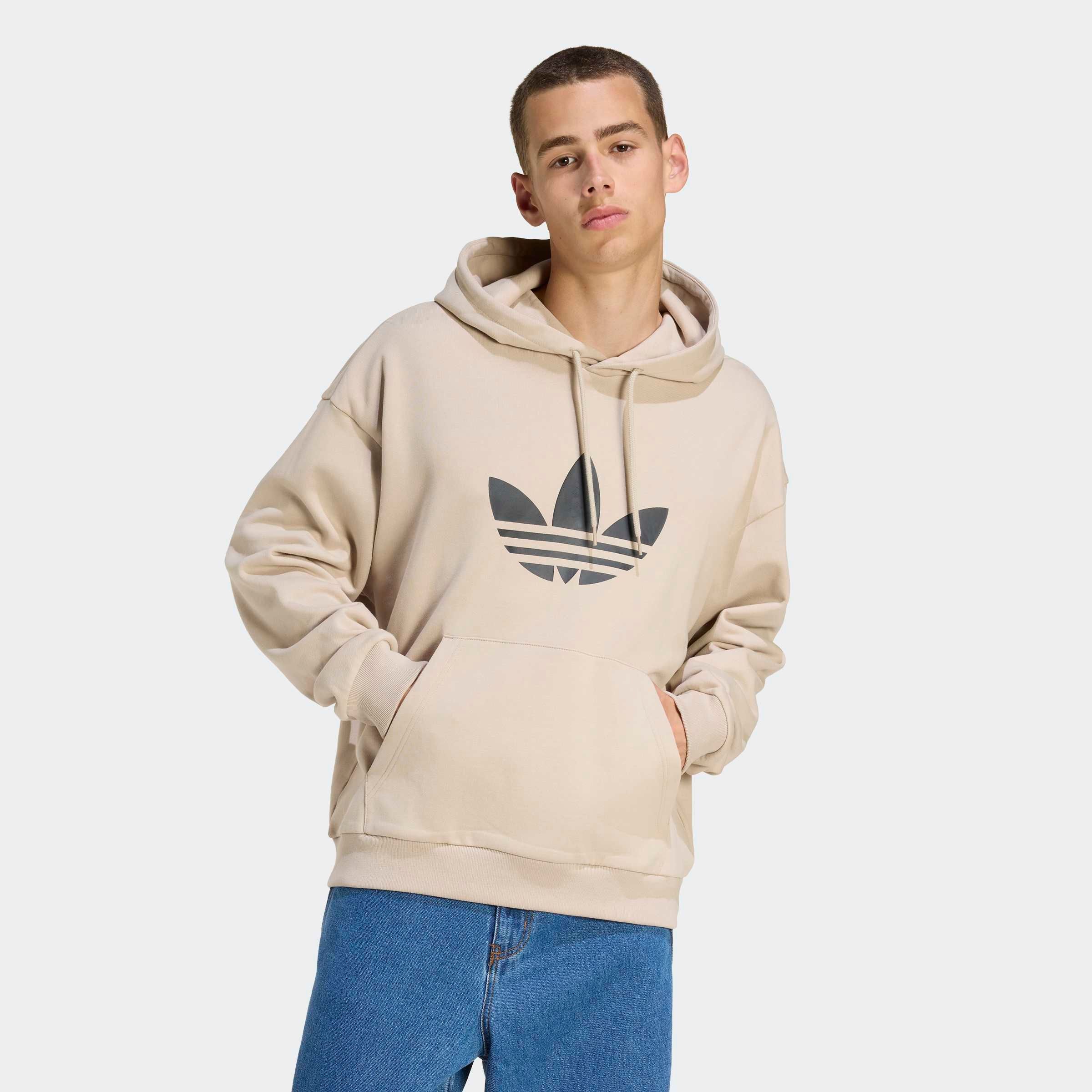 Adidas Originals Толстовка 'Trefoil' в бежевом цвете — фото 2