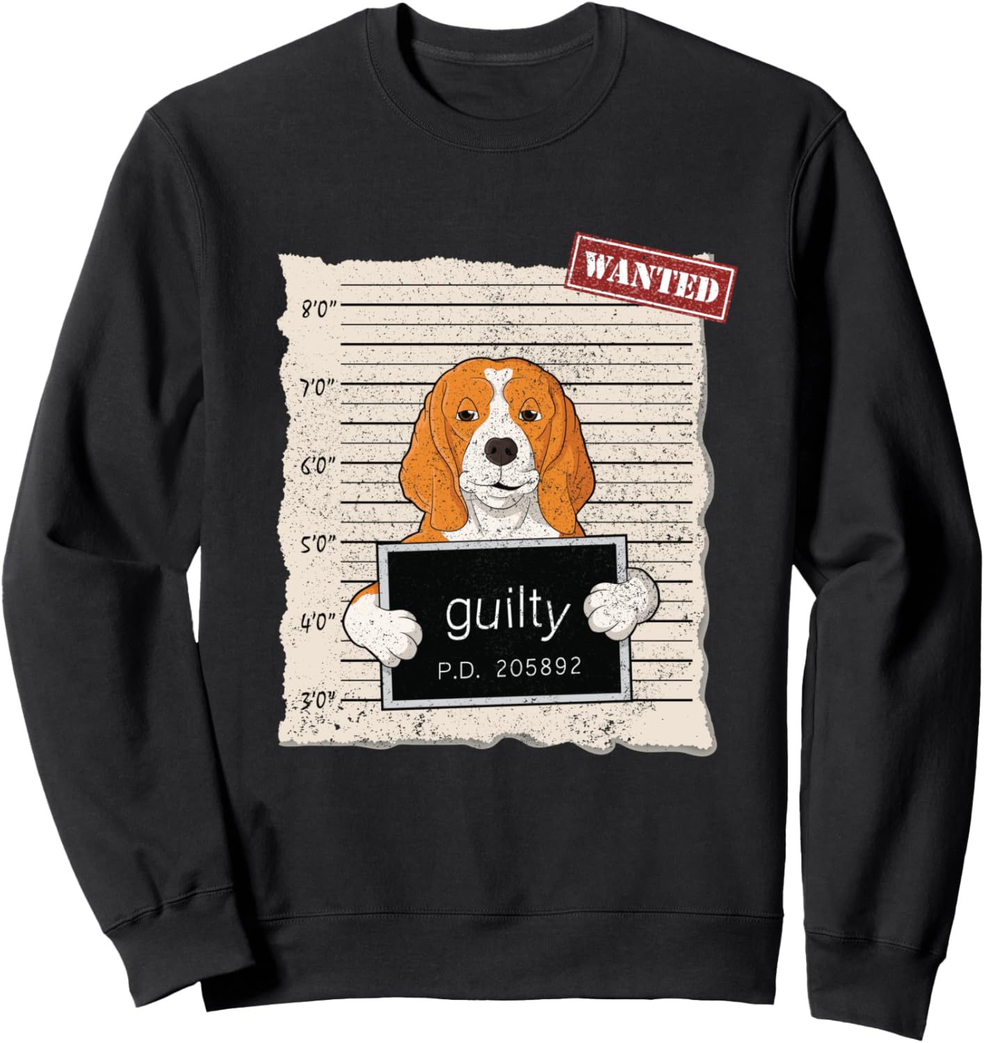 

Толстовка с изображением бигля и надписью Guilty Dog, черная Bad Dog Mugshot Beagle, Черный, Толстовка с изображением бигля и надписью Guilty Dog, черная Bad Dog Mugshot Beagle