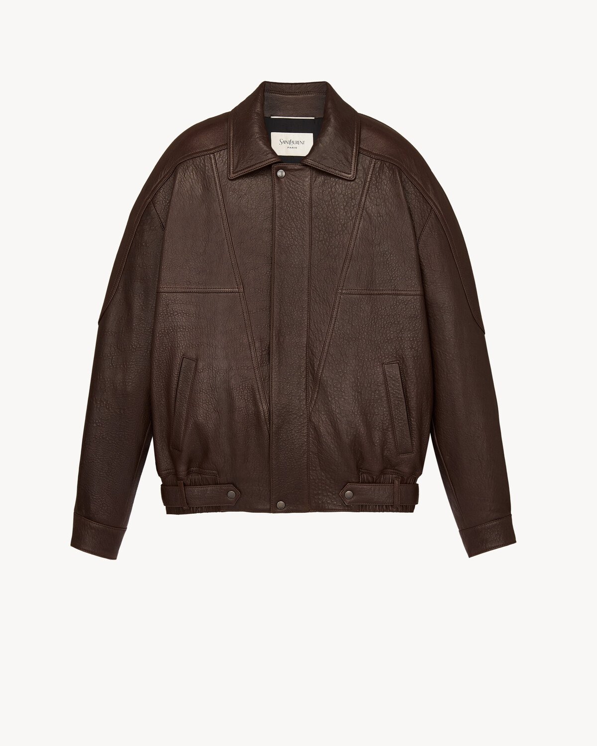 

Куртка из пузырчатой овечьей кожи Saint Laurent, коричневый