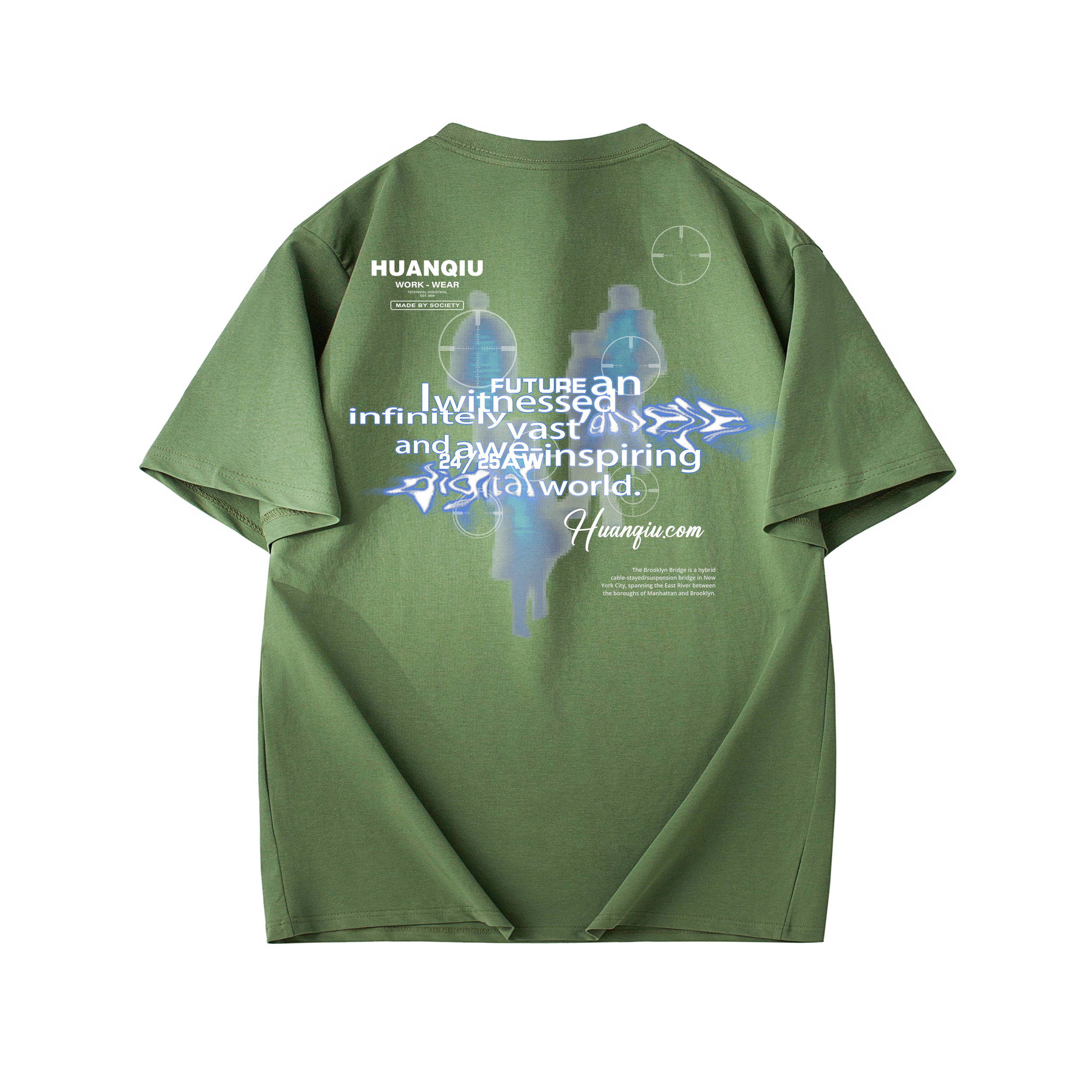 

Футболка Unisex Crew Neck тонкая Heavyweight HUANQIU, moss зеленый