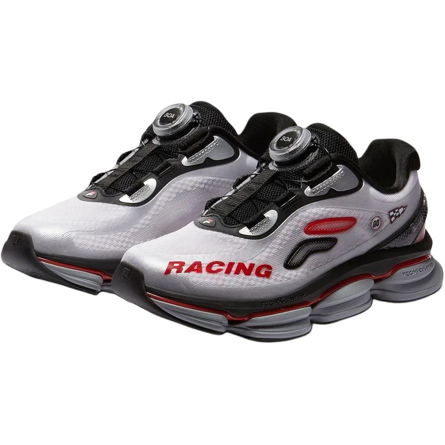 Кроссовки беговые ROROGO Cushioning Rebound Breathable Support Low top Gray Kids' FILA KIDS, FILA White/Space Silver — фото 4