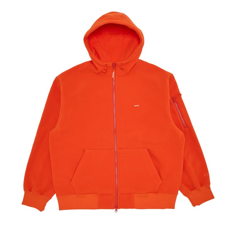 

Толстовка Supreme WINDSTOPPER Zip Up Hooded Sweatshirt Orange, оранжевый