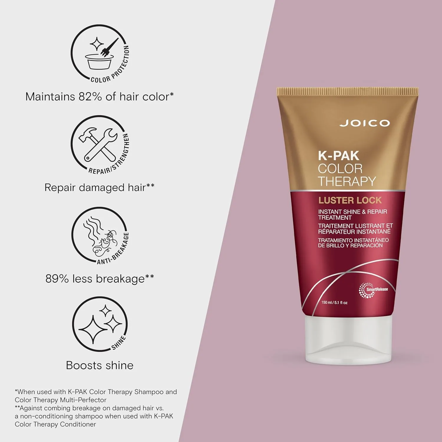 Joico K-PAK Color Therapy набор для защиты цвета волос, для окрашенных волос, усиливает блеск, улучшает эластичность, восстанавливает повреждения, с кератином и аргановым маслом — фото 4