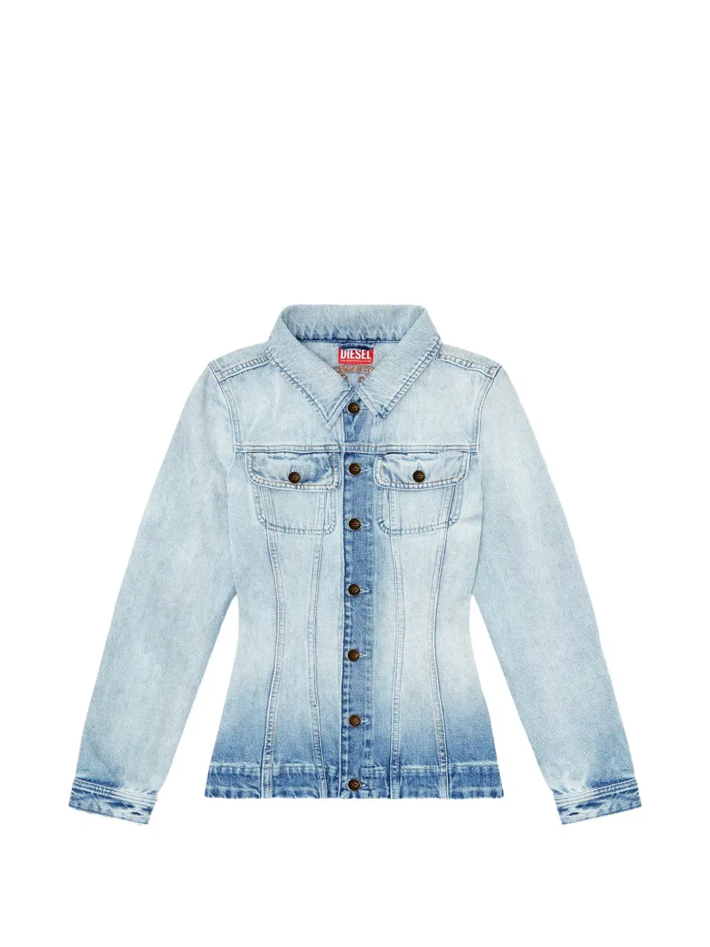 Джинсовая куртка силуэта песочных часов Diesel, синий