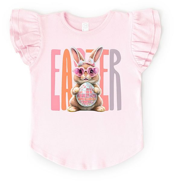

Футболка с принтом пасхального кролика и диско-шаром и рукавами-фонариками The Juniper Shop, Ballerina
