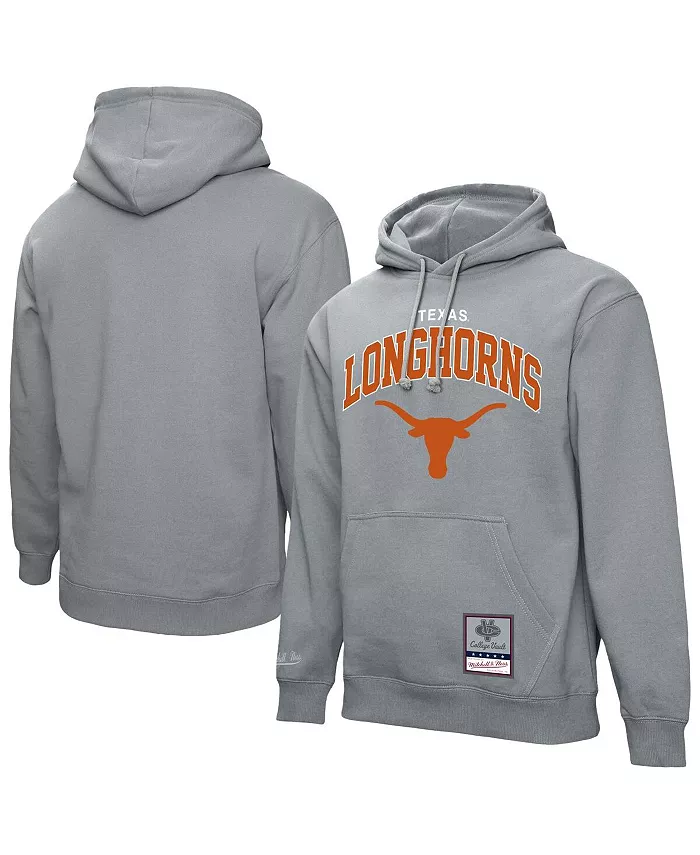 

Мужская худи с капюшоном Heather Gray Texas Longhorns Classic Arch Mitchell & Ness