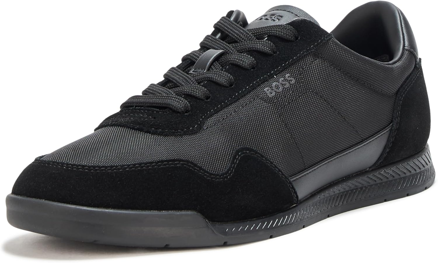 

Кроссовки низкие мужские BOSS из комбинированной кожи, Catfish Black